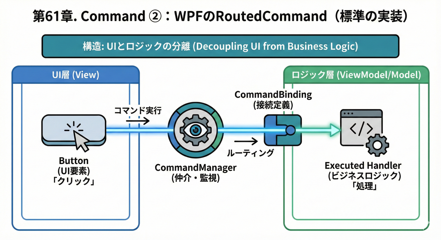 WPFのコマンドバインディングとハンドラの関係