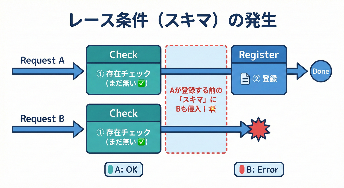 レース条件(スキマ)の発生