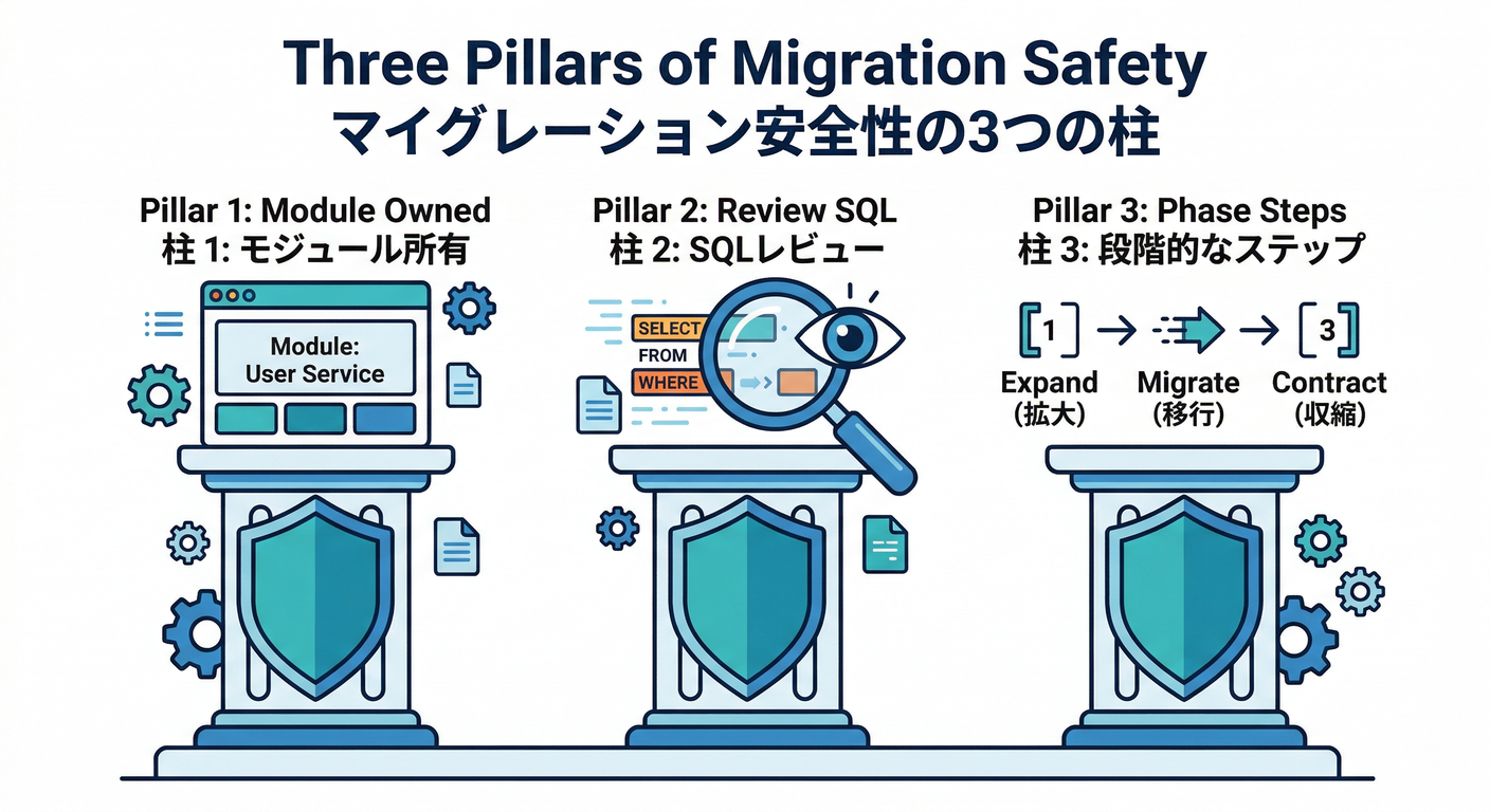 Three Pillars of Migration Safety