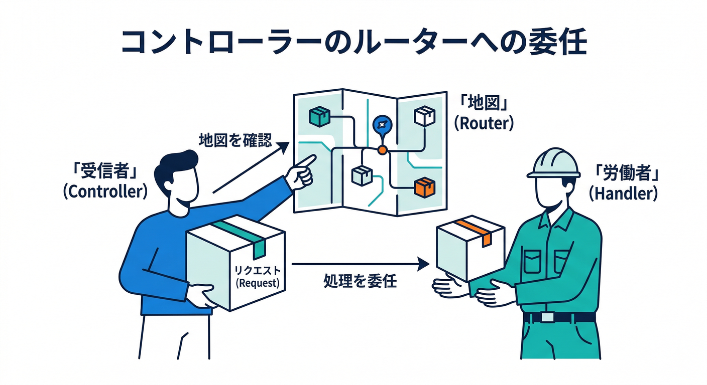 Controller Delegating to Router