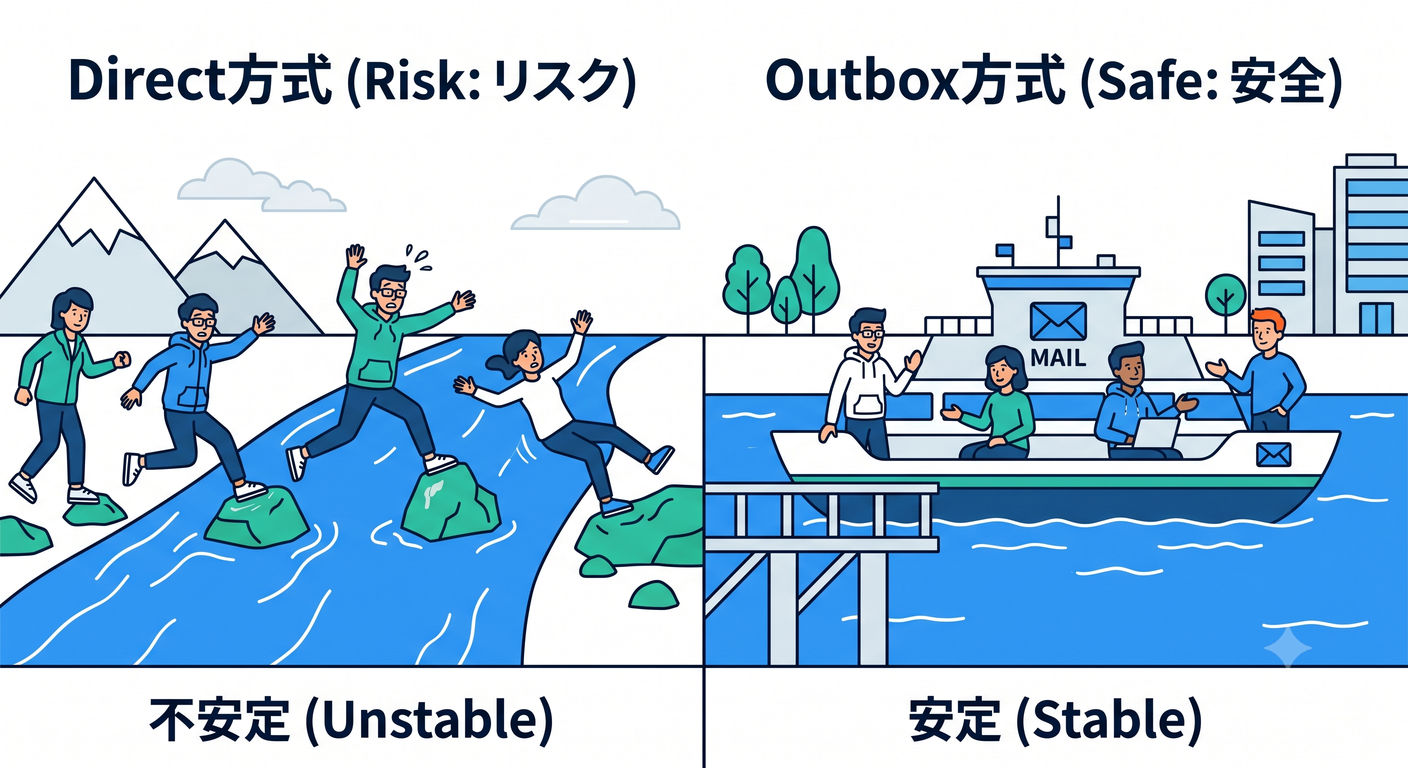 No Outbox vs Outbox Comparison