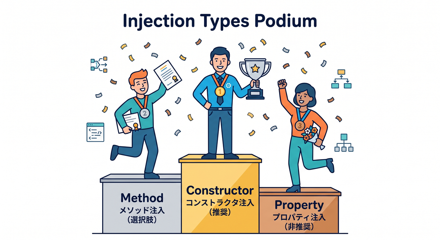 Injection Types Podium