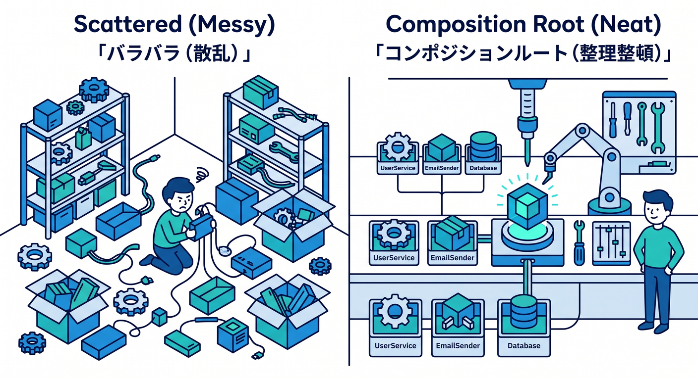 Composition Root vs Scattered