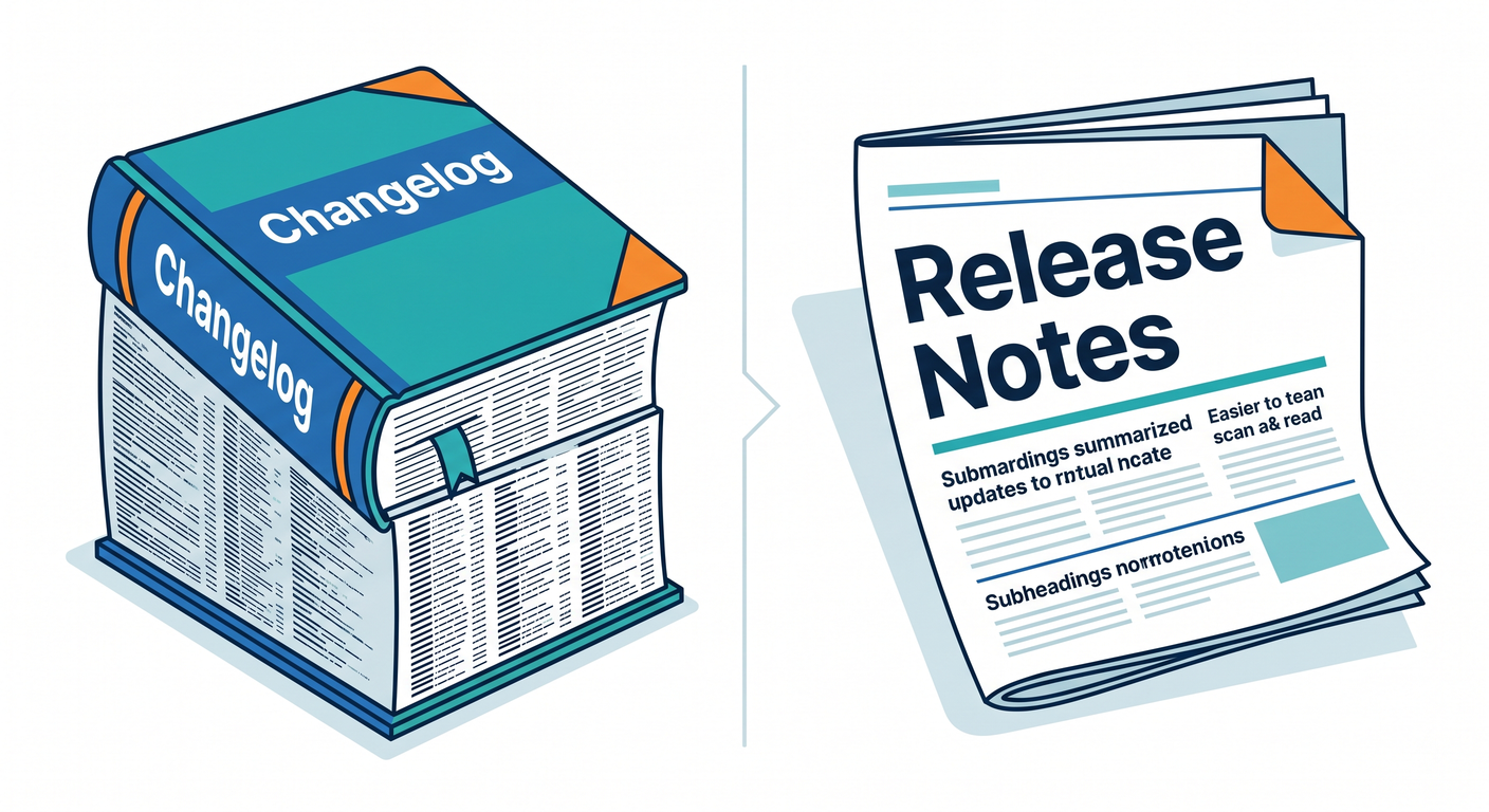 Changelog vs Release Notes Analogy